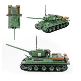 General Jim's Military Themed WW2 Building Blocks Tank Sets for World War 2 Brick Building Enthusiats (T-34 Tank)