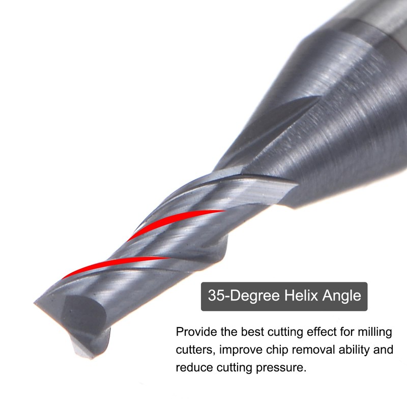 sourcing map 4pcs 2mm Dia 4mm Shank Square Nose End