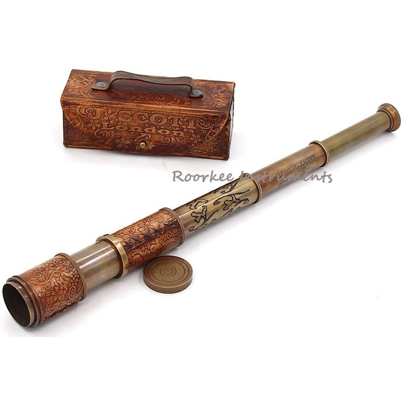 Antique Style Solid Brass Quality Spyglass Telescope