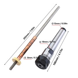 Pen Turning Mandrel, 6mm Woodworking Pen Mandrel Lathe Revolving Centre Wood Turning Mandrel for Lathe with Collet (Taper Shank)
