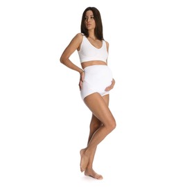 Scudotex Maternity Belt Cotton Adjustable White Size 5 - 1 Piece
