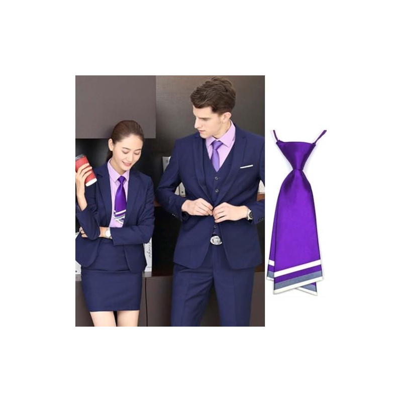 FYBownot Women's Uniform Accessories, Short Necktie, School Style, Double Necktie,