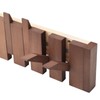 Petyoung Multi Hook Coat Rack Space Saving Wall Mounted Wooden
