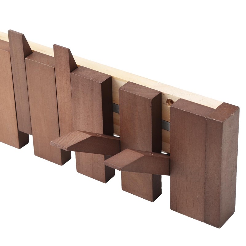 Petyoung Multi Hook Coat Rack Space Saving Wall Mounted Wooden