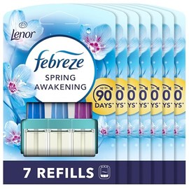 Febreze 3 Volution Air Freshener Plug In Refill 20 ML Spring Awakening, 3 Alternating Scents To Clean Away Odours 7 x 20 ml