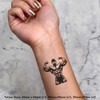 4 x 'Bodybuilder Posing' Temporary Tattoos - Water Resistant, Skin-Safe,