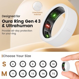 sylacor 14 Pack Ring Cover Compatible with Oura Ring Gen 4/Gen 3 Horizon/Gen 3 Heritage, Ultra-Thin Anti-Scratch Silicone Ring Case for Women Men, Support Charging with Cover on