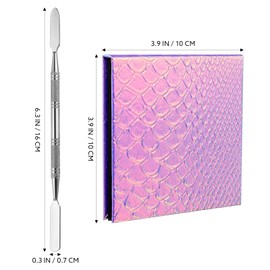 minkissy 1 Set Empty Makeup Tray Make up Spatula 9 Grids Eyeshadow Palette Make up Palette Makeup Trays for Eyeshadow Color Changing Blush Makeup Tools Metal Paper