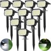Tadyreal Solar Spot Lights Outdoor 10 Pack, [46 LED/3 Modes]