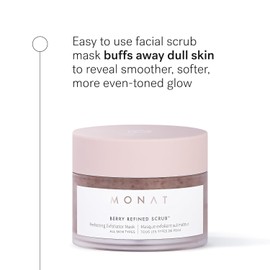 Monat Berry Refining ScrubTM - 87ml perfect exfoliating mask with skin-brightening AHAs and cranberry seeds. / 모낫 베리 정제 스크럽TM - 피부를 밝게 하는 AHA와 크랜베리 씨앗으로 완벽한 각질 제거 마스크 87ml