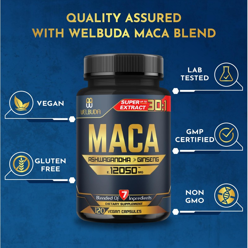 120 Capsules - 4 Month Supply - Maca Root Capsules