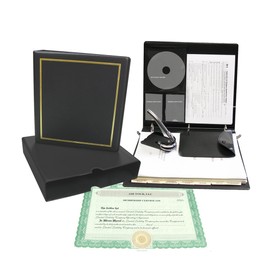 Corpkit Customized Thriftkit Corporate Kit with Operating Agreement, Black Binder, Slipcase, Limited Liability Seal, Membership Certificates with Transfer Ledger-(LLC)
