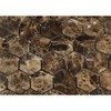 Emperador Dark Spanish Marble 2 inch Hexagon Mosaic Tile, Polished
