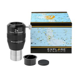 Explore Scientific Fokal Extender 2x 31.7 mm/1.25 Inch Barlow Lens to Increase Focal Length for Telescopes