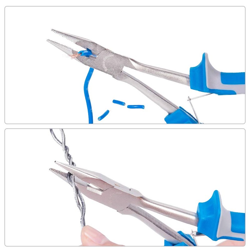 Speedwox Mini Pliers Set with Long Reach, 4-Piece Precision Slim