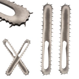 COSWOR 36.6" PU Anime Denji's Weapon Hand Saw 2 Piece Set for Cosplay, Costume Performance Props