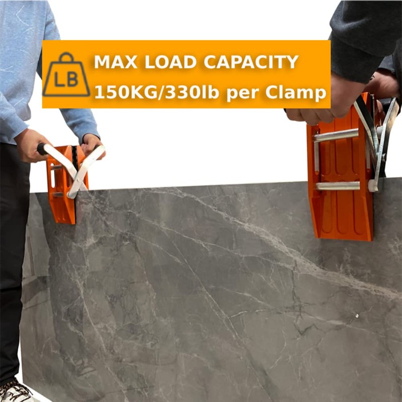 High Eagle 2 Pack Double Handed Stone Carrying Clamps Granite