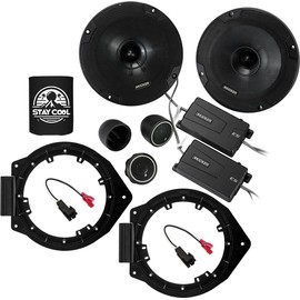 KICKER Speakers 6.5 inch for GMC Yukon/XL/Denali 2007-2014 Upgrade Kit - Pair of CS Series with Adapters and Harness, Component 6 1/2 Car Audio Front Door Speaker CSS65, 46CSS654