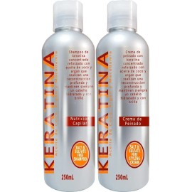 Shampoo Y Crema Peinado Queratina 250ml