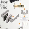 NEWBANG Hall/Closet Lever Handle Lock Satin Nickel Finish-Heavy Duty Door