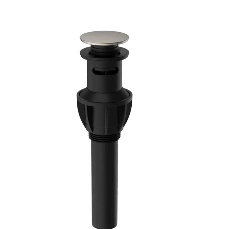 Pop up Basin Drain Black Plastic Plated With Overflow Stopper