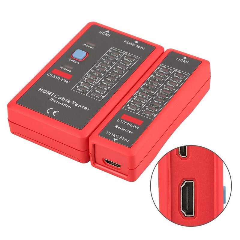 Oumefar HDMI Mini-HDMI Battery Operated Data High Definition Cable Tester