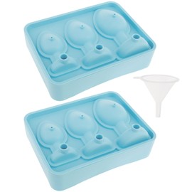 2 bandejas para cubitos de hielo de broma, molde de silicona para cubitos de hielo, molde creativo para hacer hielo con tapa sellada, divertida bandeja de hielo para congelador, bandeja para hacer