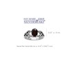 Silvershake 1.4ct. 8X6mm Natural Oval Shape Garnet 925 Sterling Silver