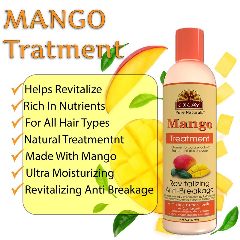Okay Mango Revitalizing Anti-Breakage Treatment, For All Hair Types, Revitalize,