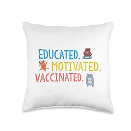 Cute Pet Cat Vaccinated Vaccine Pro Vaccination Immunization Throw Pillow