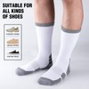 COOVAN Mens Cotton Crew Socks Moisture Wicking Cushioned Athletic Heavy