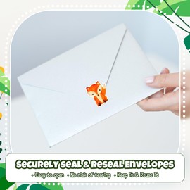 Dzxin 1 Roll Animal Stickers Reward Stickers Cute Animal Space Stickers Motivational Stickers for Incentive Kids Suitable for School Classroom, 500 Pcs Each Roll (Forest Animal)