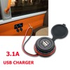 Riloer 12V 3.1A USB Car Charger Adapter 2 Port Socket