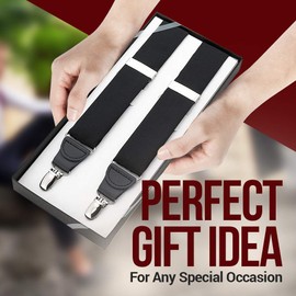 HOLD'EM 100% Silk Suspenders For Men X - Back Fancy Solid Clip End Dress Suspender Made in USA – Many Colors and Designs Perfect for Tuxedo -Burgundy