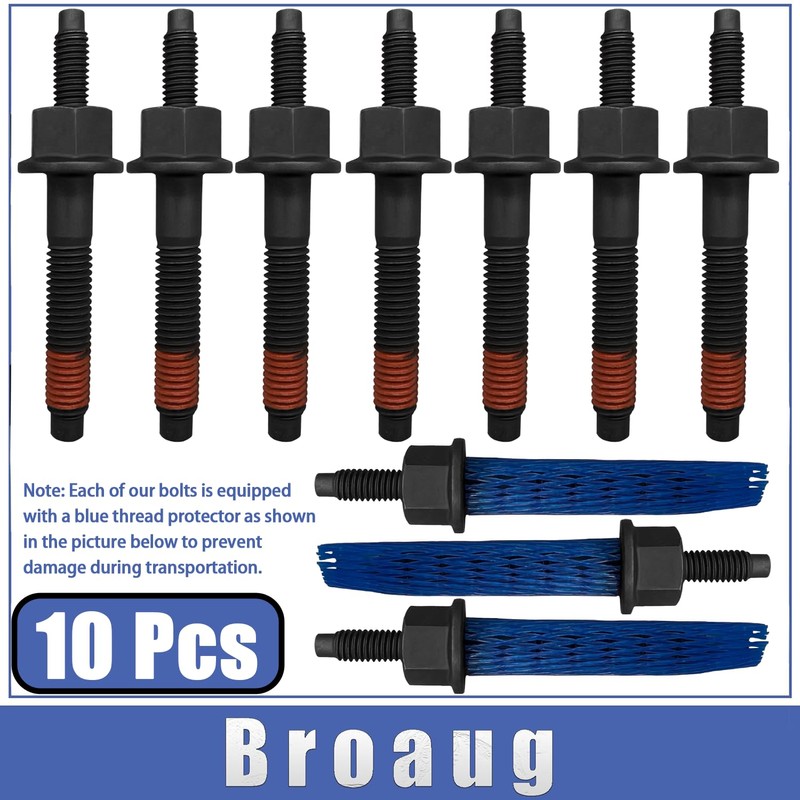 Broaug 6510141AA,06509863AA,6505316AA 1Set Engine Cylinder Head Bolts Compatible with Chrysler/Jeep/Dodge/Ram