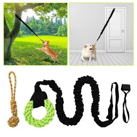 Dog Rope Toys for Aggressive Chewing Dogs Dog Rope Toys Outdoor Dog tug-of-war Toys for Small and Medium-Sized Dogs Outdoor Bungee Suspension Workouts Rope Muscle Workouts Dog Interactive Toys
