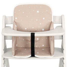 Seat Reducer for High Chair Baby Seat Cushion Chair – Children's Seat Cover for Hauck and Stokke High Chair Cover for Children's Chair Baby Chair and High Chairs Beige with White Stars