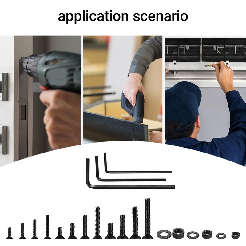 1005 Pcs Small M2 M2.5 M3 Countersunk Bolts and Nuts