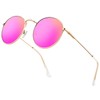 HENGOSEN Polarised Round Sunglasses Mens: Retro Circle Sunglasses for Men