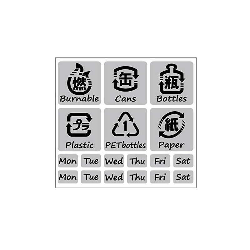 nc-smile Garbage Seal Sticker Resource Sorting Recycled Water Resistant Laminated