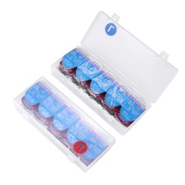 MUSHENJI 2 Pack Contact Lens Organizer Case, Each Hold 15 PCS, Total Hold 30 PCS, Disposable Daily Colored Lenses Portable Storage Box with Labeled R&L for All Brand Cosmetic Contact Lens
