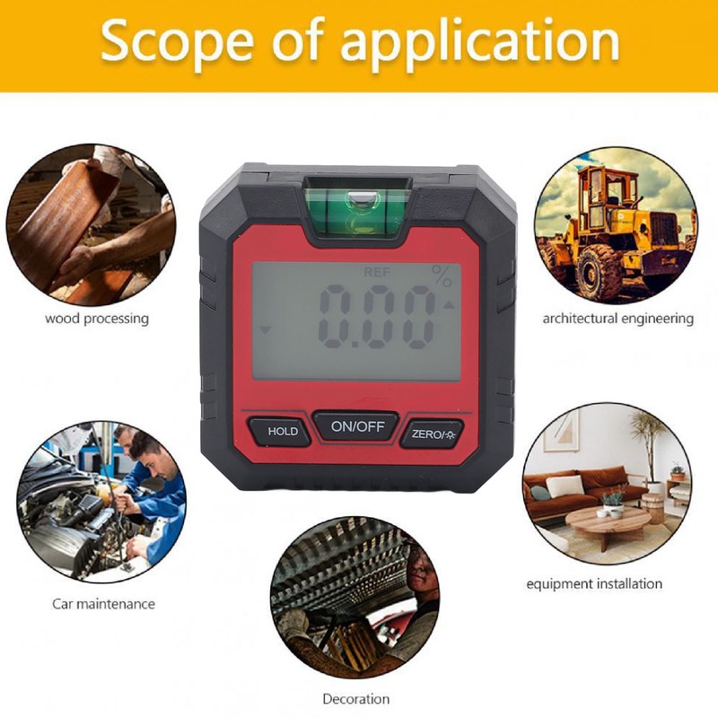 Digital Angle Finder with Backlight Accurate Measurement Portable Durable Construction