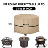 NEVERLAND Fire Pit Cover Round 34 Inch，Waterproof Outdoor Firepit Covers