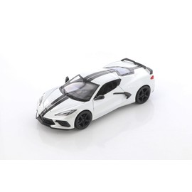 Showcasts 2020 Corvette Stingray Coupe Z51 Sports Car, White 34527D4-1/24 Scale Diecast Model Car