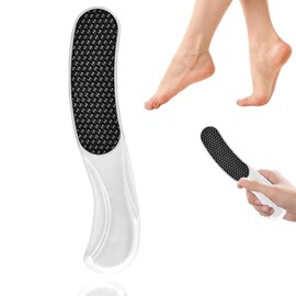 Nano Glass Foot File,Foot Callus Remover Hard Skin Remover for Feet with Handle Foot File Callus Remover with Nano-Level Grinding Points Durable Foot Scrubber Dead Skin Removal for Wet Dry (White)