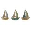 FRANK FLECHTWAREN Nautical Decorative Figurine Sailing Boat AHOI Set of
