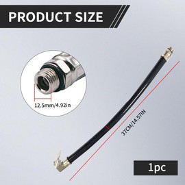 37cm/14.5 in Tire Inflator Extension Tube, Portable Tire Valve Extension Tube Inflator Compressors Extension Hose Adapter for Car Tyre Inflator Hose Tires, Bicycle Tires, Air Pumps, Air Compressors