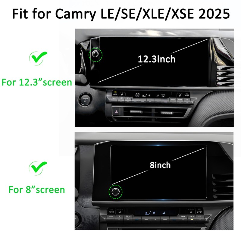 SENSHINE Knob Cover for 2025 2026 Toyota Camry LE/SE/XLE/XSE Accessories