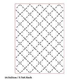 arriettycraft 3D Plastic Embossing Folders with Diamond Grid for Card Making or Diary Floral Background DIY Plaid Photo Album Paper Handmade Scrapbooking Craft 14.5 x