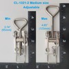 2 Pack OWACH Stainless Steel Adjustable Draw Latch Adjustable-Grip Padlockable